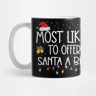 Christmas Most Likely To Offer Santa A Beer Xmas Mug